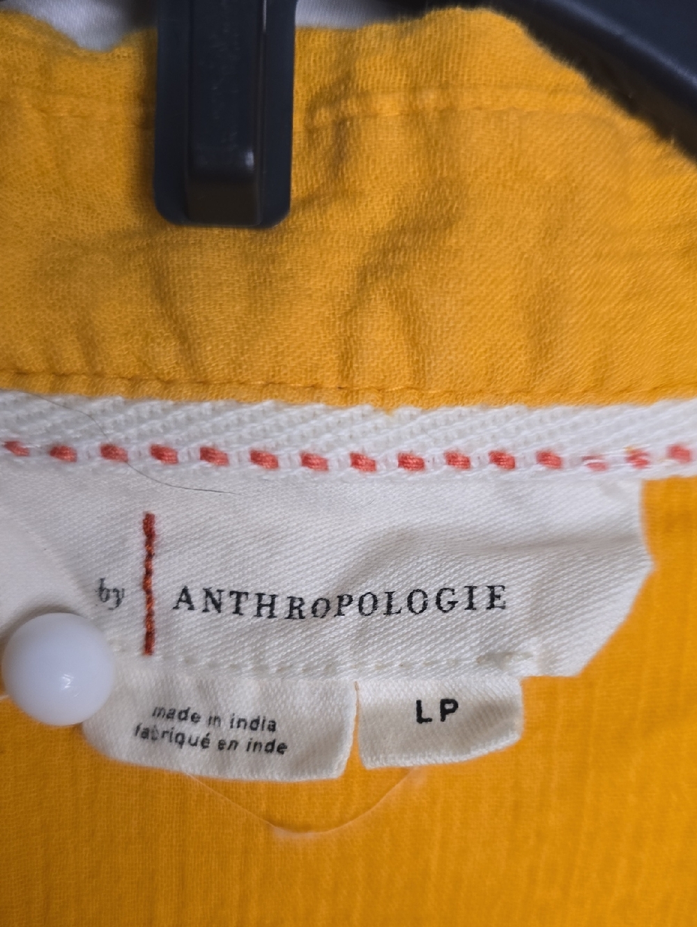 By Anthropologie Duster Tunic Shirt Long Sleeve Mango/Mustard Hi Low Oversized - Picture 10 of 13